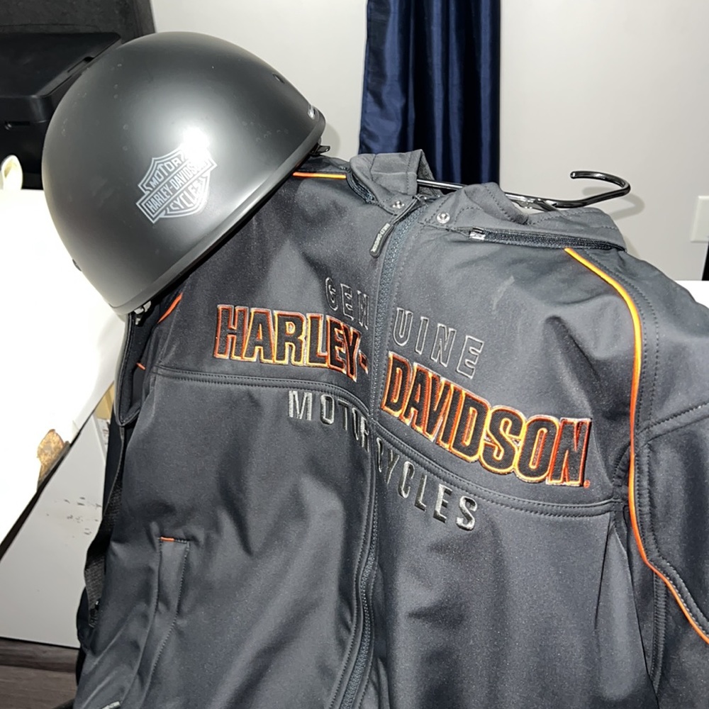 Harley Davidson Jacket & Helmet